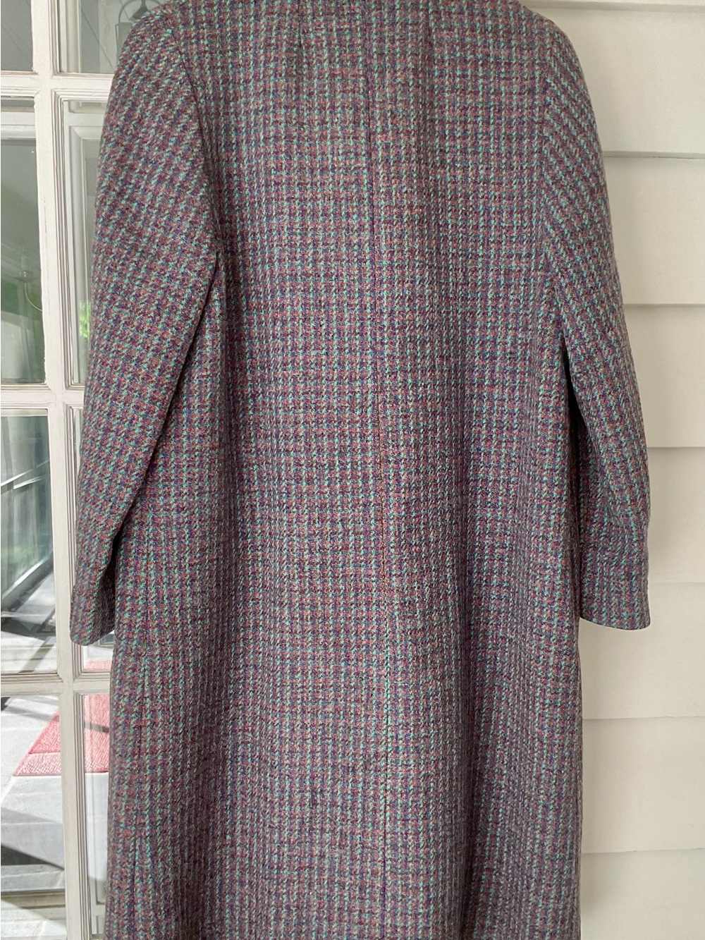 Vintage Harris Tweed Multicolor Handwoven Wool Coat - Picture 14 of 16
